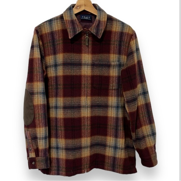 Liz Claiborne Plaid Jacket - Red, Brown, and Tan - Picture 1 of 16
